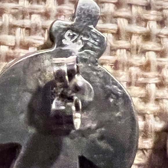 .925 Petite Point Turquoise Studs Pierced Earrings - Picture 4 of 6